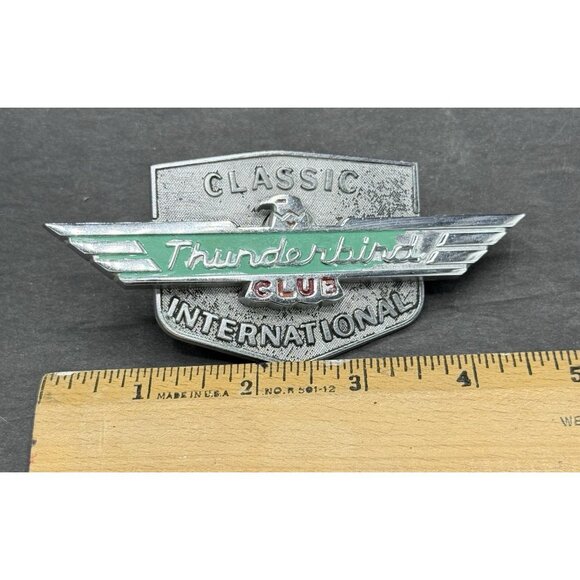 Classic Thunderbird Club International Grill Emblem Ford T-Bird - Picture 4 of 6
